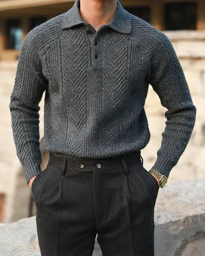 Laurent - Langsleeve Gebreide Polo