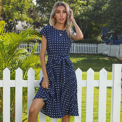 Elowen™ | Polka Dot Midi Dress