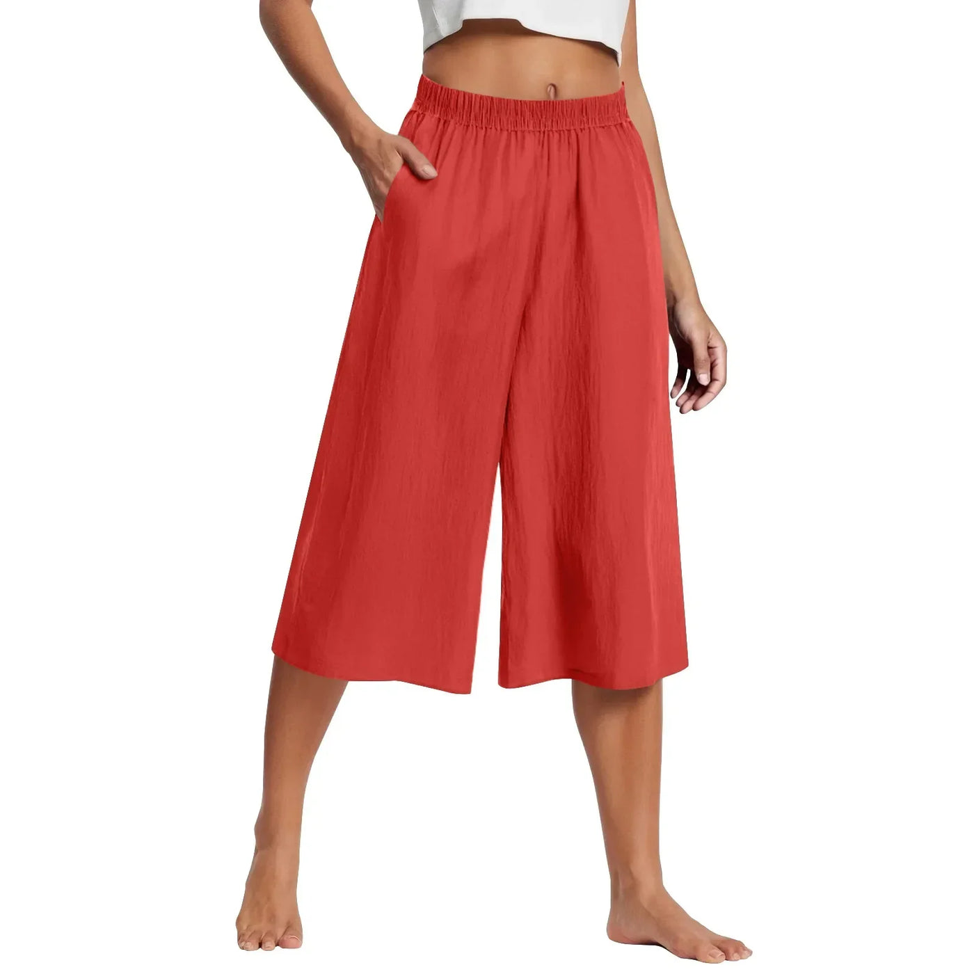 Nylah® | Zachte Flow Wijde-Leg Capris