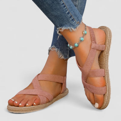 Elysara™ | Airy sandals with elastic bands and nature-inspired sole.