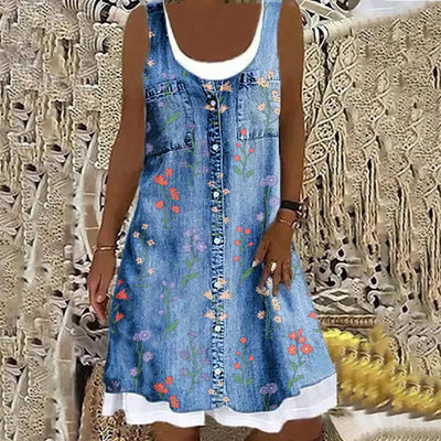 Sofia™ | Zachte en Elegante Denimjurk