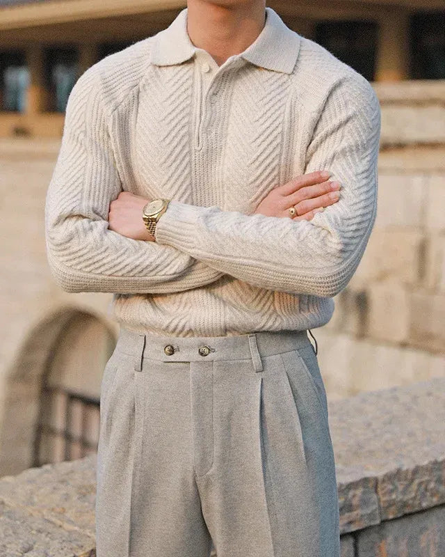 Laurent - Langsleeve Gebreide Polo