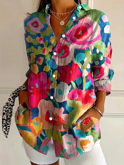 Liora™ | Vivid Blouse with Whimsical Print
