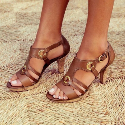 Aurelia - Chique Strappy Hakken Sandalen