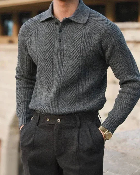 Laurent - Langsleeve Gebreide Polo