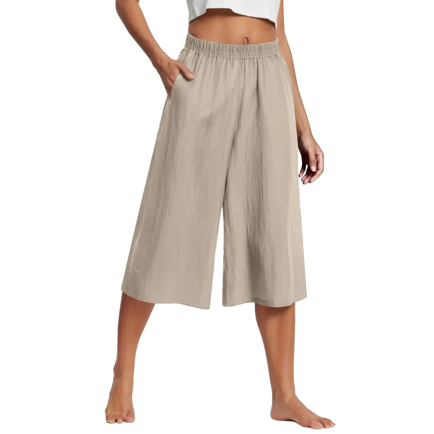 Nylah® | Zachte Flow Wijde-Leg Capris
