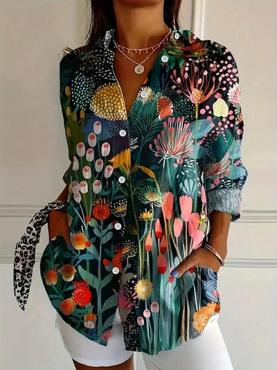 Liora™ | Vivid Blouse with Whimsical Print