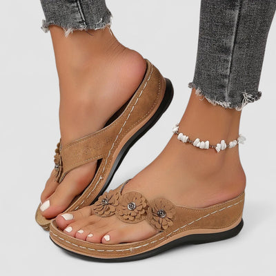 Elowen™ | Serene lace-up sandals with ergonomic support.