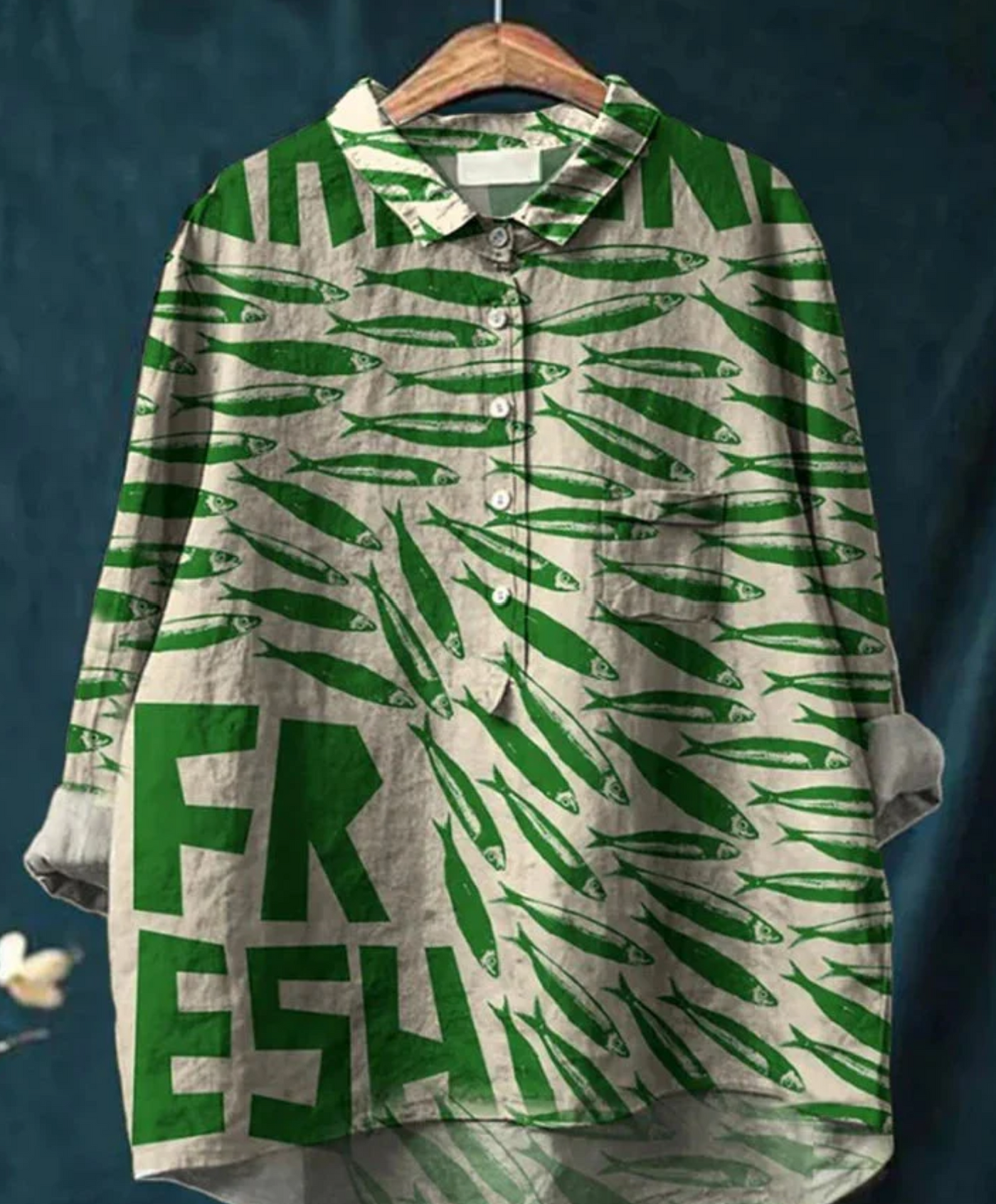 AquaMuse® | Fantastisk Fisk Print Skjorte