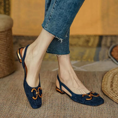 Riley - Elegante Orthopedische Sandalen met Vierkante Hak