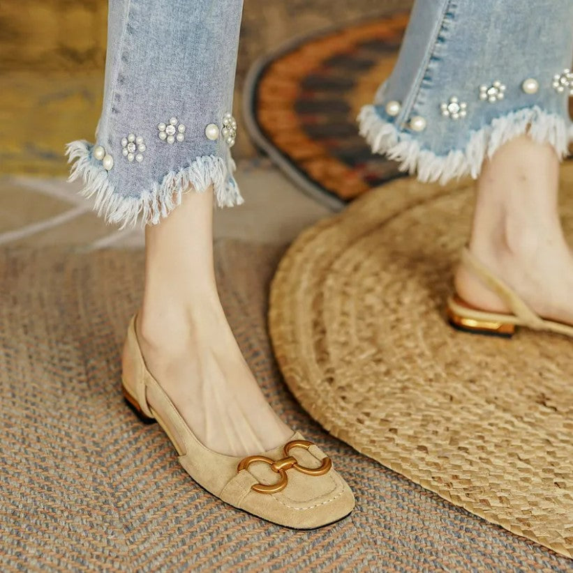 Riley - Elegante Orthopedische Sandalen met Vierkante Hak