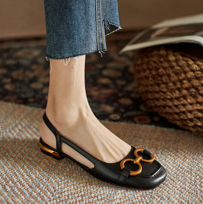 Riley - Elegante Orthopedische Sandalen met Vierkante Hak
