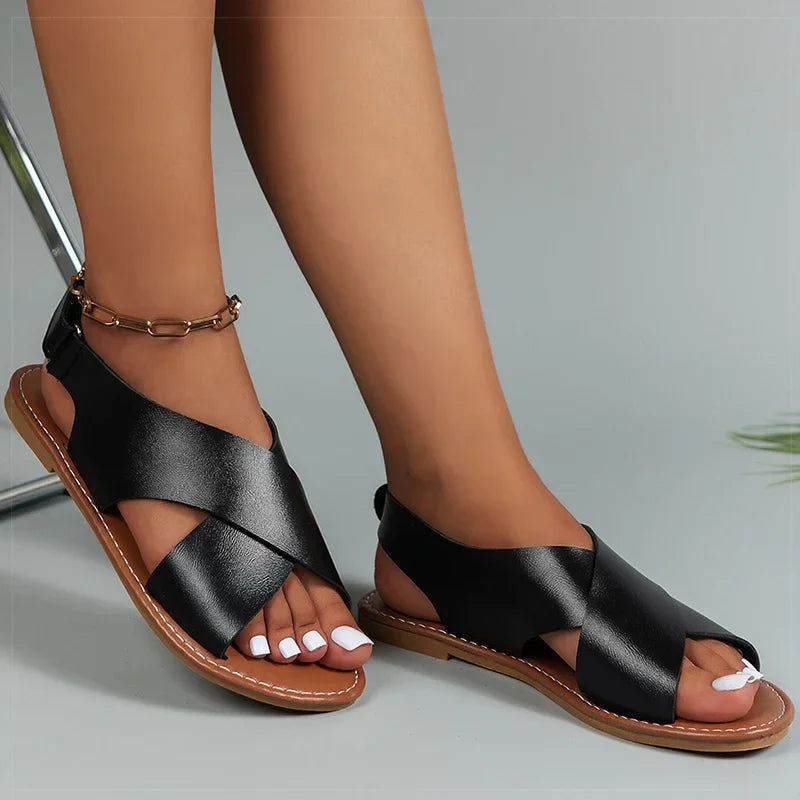 Lysandra™ | Luxe sandalen met elegante snits en optimale comfort.