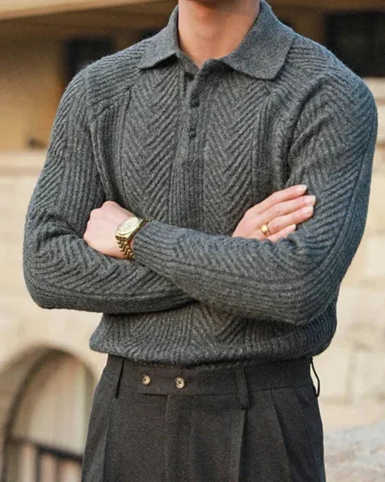 Laurent - Langsleeve Gebreide Polo