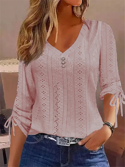 Celestine™ | Luxe blouse with V-neckline