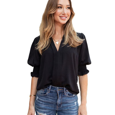 Monica® | Chic V-Hals Bluse
