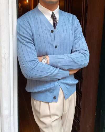 Shelton - Gebreide Ribbels Cardigan