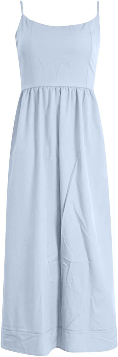 Vina | Chic Strappy A-Lijn Midi Jurk