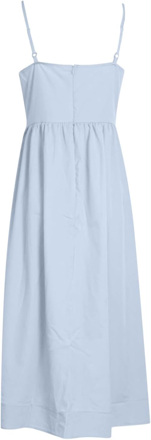 Vina | Chic Strappy A-Lijn Midi Jurk