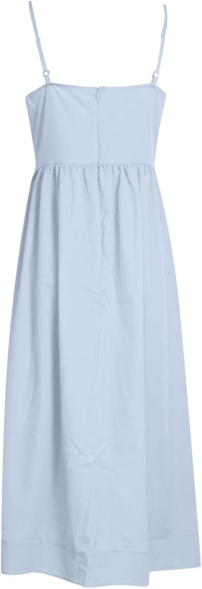 Vina | Chic Strappy A-Lijn Midi Jurk