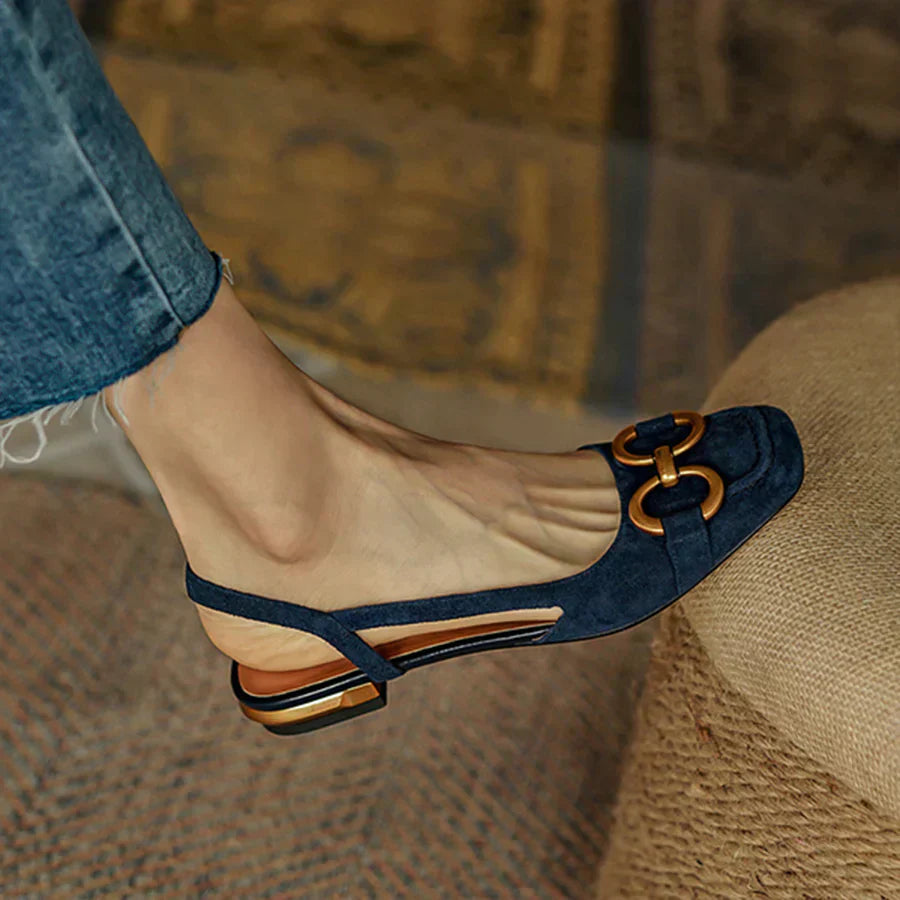 Riley - Elegante Orthopedische Sandalen met Vierkante Hak