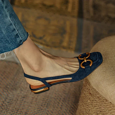 Riley - Elegante Orthopedische Sandalen met Vierkante Hak