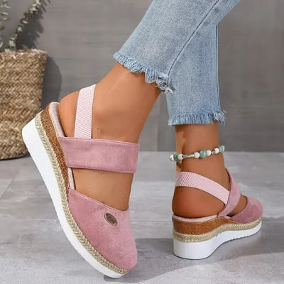 Elowen™ | Luxueuze Orthopedische Sandalen met Plateau, Ventilerend en Ontspannen