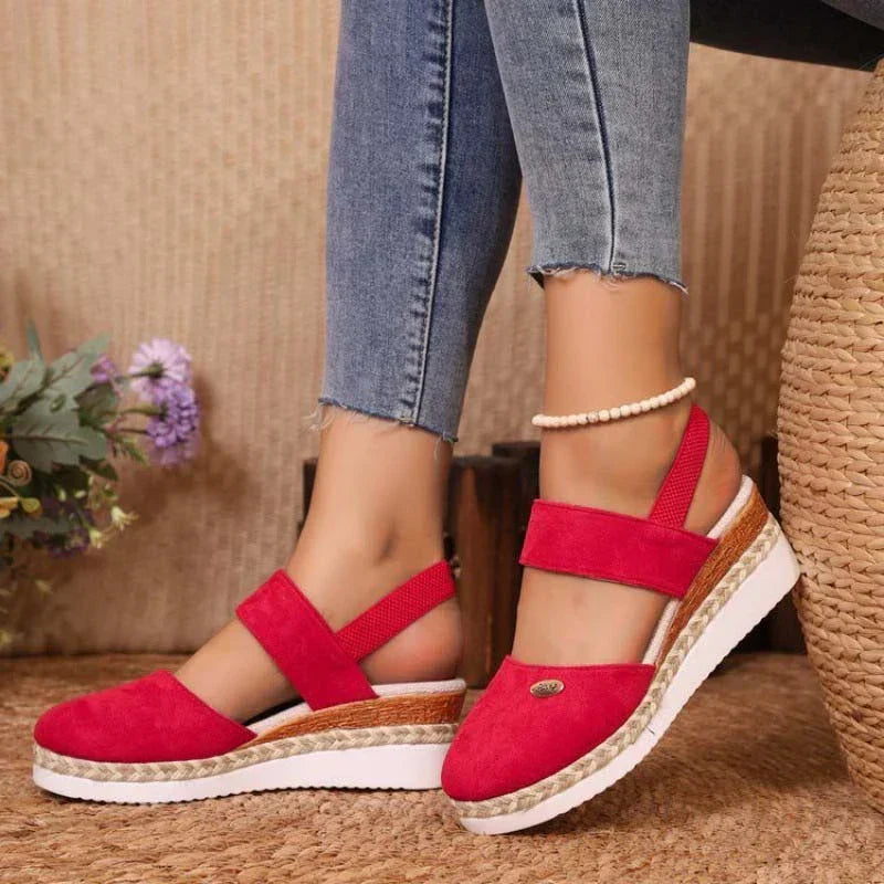 Elowen™ | Luxueuze Orthopedische Sandalen met Plateau, Ventilerend en Ontspannen
