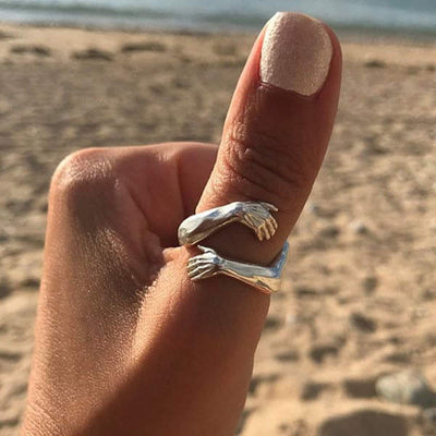 Thaliora™ | Adjustable Silver Embrace Ring