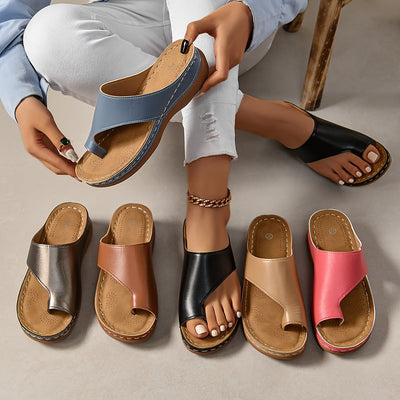Velina® | Zachte leren sandalen met strik