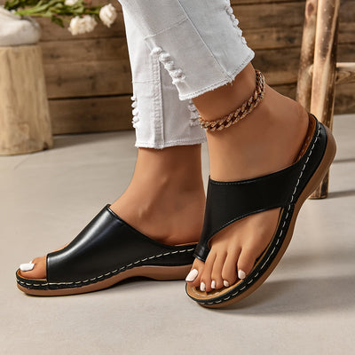 Velina® | Zachte leren sandalen met strik