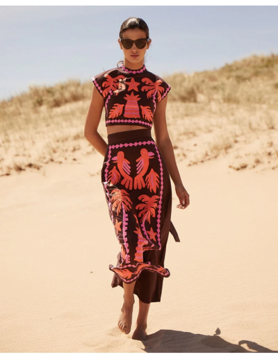 Katia - Geprinte top en rok