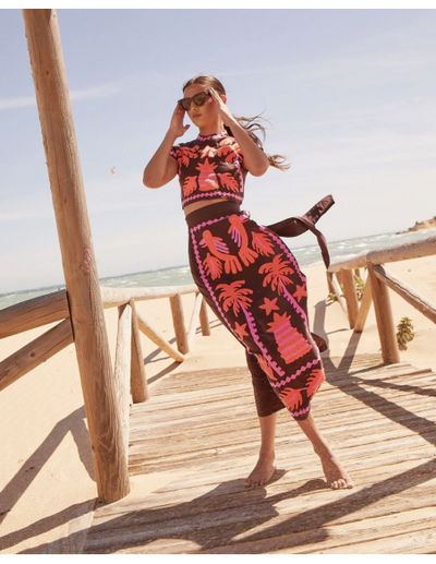 Katia - Geprinte top en rok