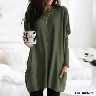 Roselune® | Afslappet Fit Pocket Sweater Kjole