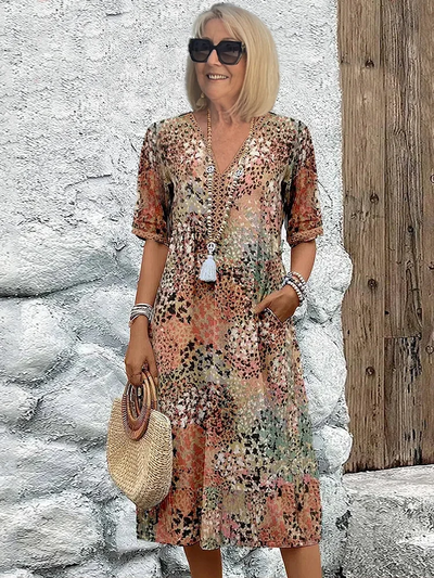 Isadora™ | Luxe maxi-jurk met verfijnde bloemenmotieven