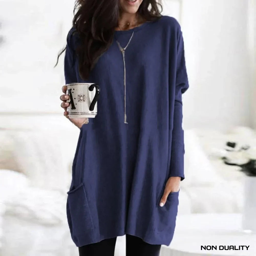 Roselune® | Afslappet Fit Pocket Sweater Kjole