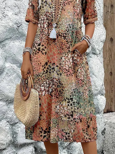 Isadora™ | Luxe maxi-jurk met verfijnde bloemenmotieven