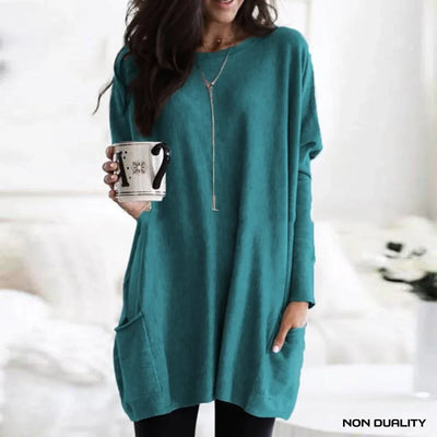 Roselune® | Afslappet Fit Pocket Sweater Kjole