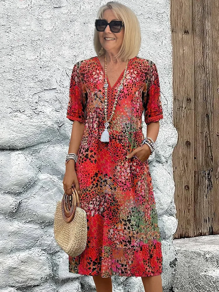 Isadora™ | Luxe maxi-jurk met verfijnde bloemenmotieven