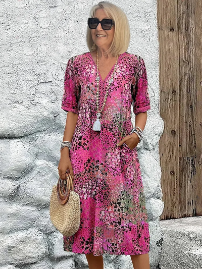Isadora™ | Luxe maxi-jurk met verfijnde bloemenmotieven
