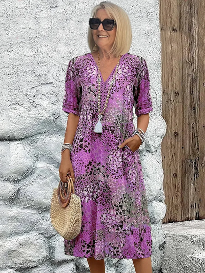 Isadora™ | Luxe maxi-jurk met verfijnde bloemenmotieven