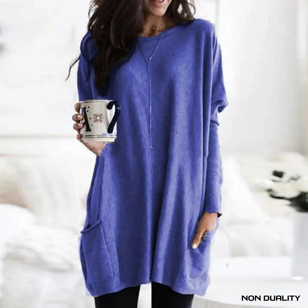 Roselune® | Afslappet Fit Pocket Sweater Kjole