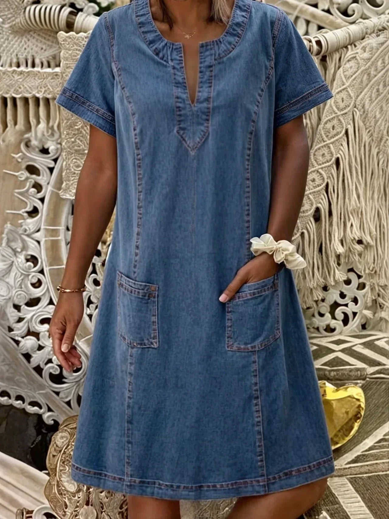 Sofia® | Zachte Denimjurk