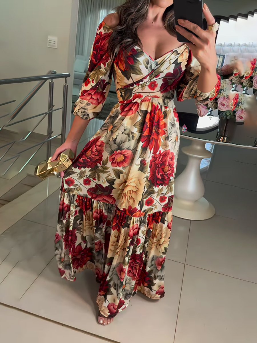 Jurk | Elegante Bloemenjurk