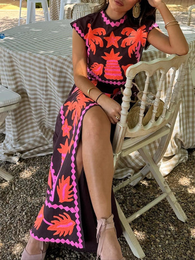 Katia - Geprinte top en rok