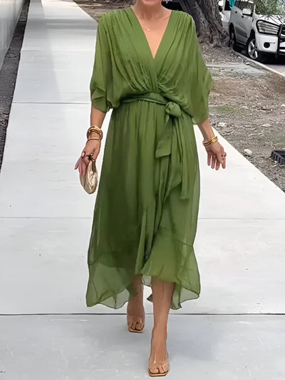 Sarah™ | Chiffon jurk met V-hals