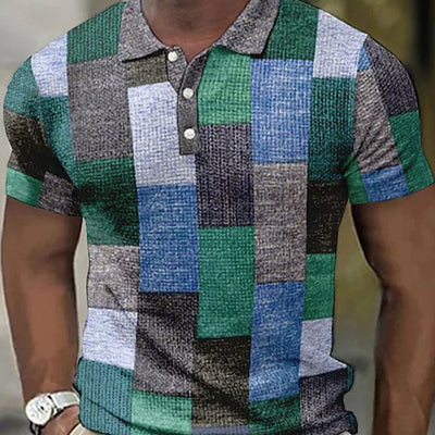 Lovi's™ | Poloshirt met Korte Mouwen en Ruitjesprint