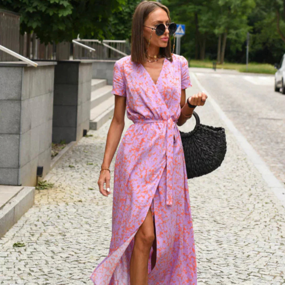 Lunaria™ | Chic V-Neck Dress