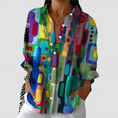 Ida™ blouse met kleurrijk design