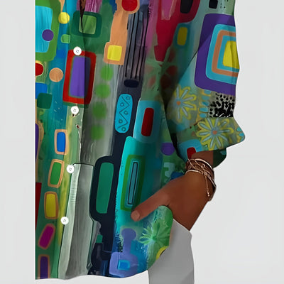 Ida™ blouse met kleurrijk design